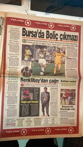 FANATİK SPOR GAZETESİ - TURKISH NEWSPAPER - DOĞUM GÜNÜ HEDİYESİ  - EKSİKSİZ TAM TAKIM GAZETE - 25 EYLÜL 1999 - SAYI:1405 - GALATASARAY - SAMSUNSPOR - HAKAN ŞÜKÜR - HAGİ - MARCIO - SERKAN - K.HAKAN - VURAL - ÜMİT - SUAT - ARİF - AHMET - POPESCU - CAPONE - FATİH TERİM - RIDVAN DİLMEN - JOHNSON - OULARE - MOLDOVAN - BOLİÇ - SERGEN - MOSHOEU - NECİL ÜLGEN - NECATİ BİLGİÇ - ABDULLAH ÇEVRİM - ENGİN VEREL - YUSUF DURSUN - AZİZ YILDIRIM - CEMAL AYDIN - BRIEGEL - NAZMİ AVLUCA - ŞEREF EROĞLU - HAKKI BAŞAR - FATİH BAKAR - HAMZA YERLİKAYA - OSMAN TANBURACI - TEMEL ÖZALAK - COŞKUN ÖZARI - İSMET TONGO - VEDAT DANACI - BU VATAN - GERÇEK SPOR GAZETESİ - FANATIK - HEPİMİZİN - ASLAN 1-0 SAMSUN’U DEVİRDİ - HAGİ KRALLIĞA OYNADI - MARCIO GİRDİ PENALTI YAPTIRDI - KIRAN KIRANA - DİLMEN BEYİN YIKADI - FENER PUSUYA YATTI - GOLCÜLERİM BENİM - GAZİANTEPSPOR CİDDİ RAKİP - HEPİNİZE GÜVENİYORUM - DEREAĞZI ŞENLENDİ - JOHNSON’A KART UYARISI - YEDEKLERE KIRIK NOT - BOLİÇ İÇİN TOP RIDVAN’DA - KARTAL’IN ZOR SINAVI - BEŞ
