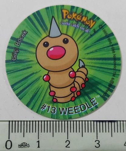 LAYS POKEMON 13 WEEDIE GÜÇ:BÖCEK ORİJİNAL TASO ÇİL M2HH1 NADİR
