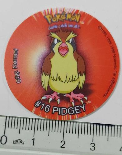 LAYS POKEMON 16 PIDGEY GÜÇ:NORMAL ORİJİNAL TASO ÇİL X3WW2 NADİR