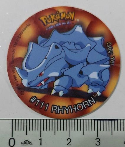 LAYS POKEMON 111 RHYHORN GÜÇ:YER ORİJİNAL TASO ÇİL WW2XX3 NADİR