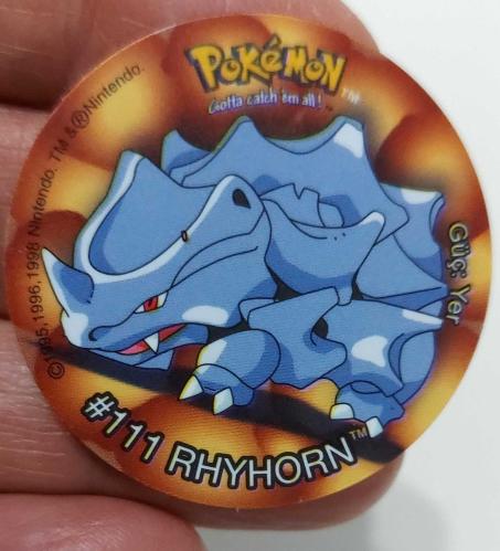 LAYS POKEMON 111 RHYHORN GÜÇ:YER ORİJİNAL TASO ÇİL WW2XX3 NADİR