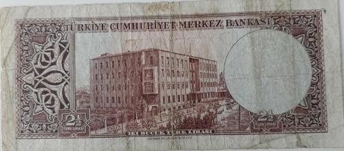 5.EMİSYON 2.TERTİP 2,5 (2½) TÜRK LİRASI SERİ S17 79658 NOLU NATÜREL KAĞIT PARA NADİR