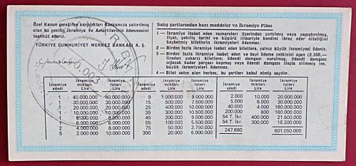 MİLLİ PİYANGO 9 NİSAN 1984 (ÇEYREK BİLET) (Ç)