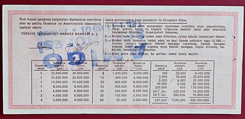 MİLLİ PİYANGO 19 TEMMUZ 1983 (ÇEYREK BİLET ) ( Ç)