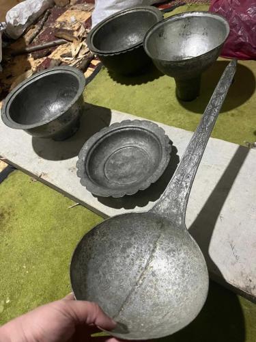 Osmanlı Motifli Antika Şifa Kepçesi – İşlemeli El Yapımı