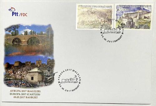 FDC-935 Avrupa 2017 (Kaleler), 09.05.2017, Bayburt, PTT İlk Gün Zarfı