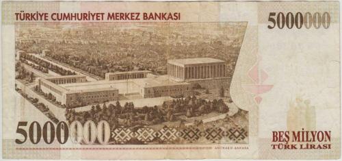 7. EMİSYON 5.000.000 LİRA F65 ÇT.