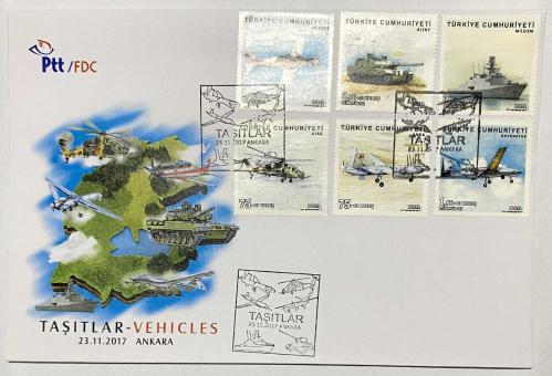 FDC-955 Taşıtlar, 23.11.2017, Ankara, PTT İlk Gün Zarfı
