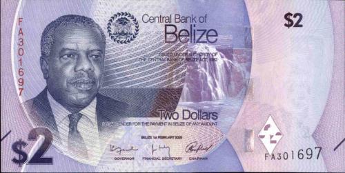 BELİZE 2 DOLAR ÇİL