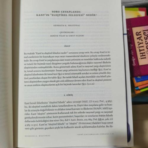 Kant Çalışmaları Dergisi 2023 Yılı 1.Sayısı