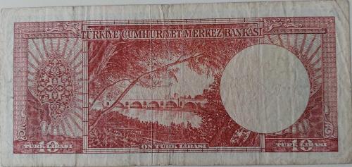 5.EMİSYON 5.TERTİP 10 ON TÜRK LİRASI  SERİ Z53 102063 SERİ NOLU NATÜREL ÇOK ÇOK TEMİZ KAĞIT PARA NADİR