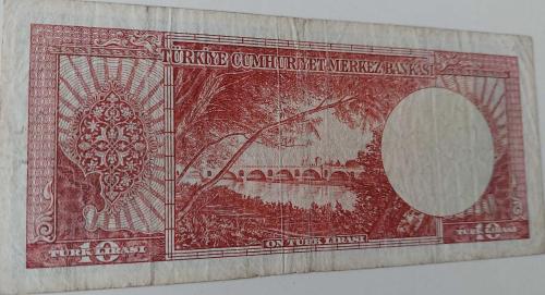 5.EMİSYON 5.TERTİP 10 ON TÜRK LİRASI  SERİ Z53 102063 SERİ NOLU NATÜREL ÇOK ÇOK TEMİZ KAĞIT PARA NADİR