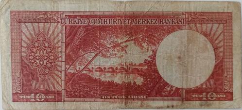 5.EMİSYON 2.TERTİP 10 ON TÜRK LİRASI  SERİ L8 16237 SERİ NOLU NATÜREL ÇOK TEMİZ KAĞIT PARA NADİRİ