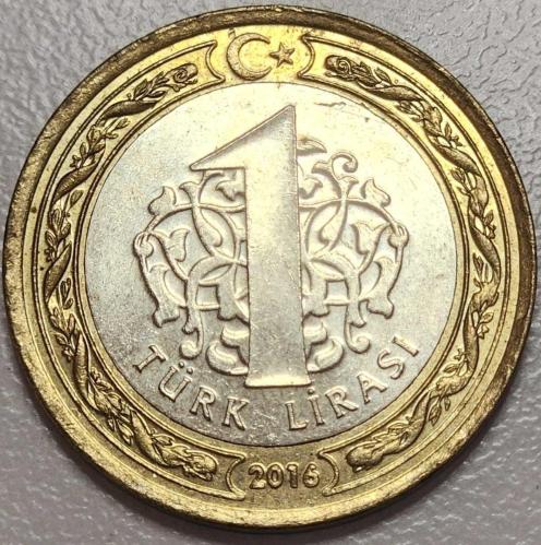2016 - TÜRKİYE  - 1 Lira   ( ÇİL ALTI ) 15 Temmuz 2016 şehitleri ve gazilerinin anısına