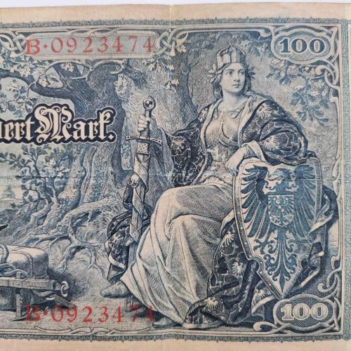 ALMANYA  1908   100  MARK   BÜYÜK BOY  KAĞIT PARA