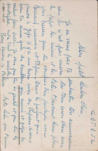 1959 YILI ARKASI UZUN MEKTUPLU KIZ ÇOCUK VE KELEBEKLER GÖRSELLİ ÇİZİM KARTPOSTAL