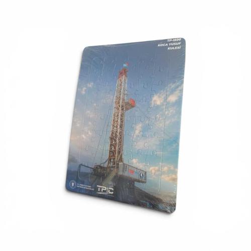 TPIC Yerli Sondaj Kulesi Koca Yusuf TP1500 Puzzle 33x23 cm açılmamış ambalajında
