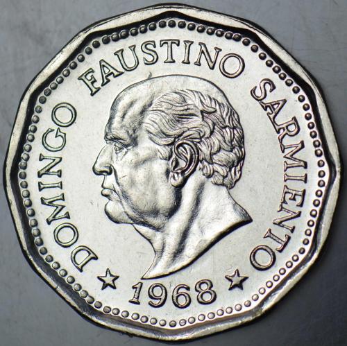 ARJANTİN 25 PESO 1968 HATIRA. HATALI BASIM-ÇİFTE DARP ERRÖRLÜ. ÇİLALTI.