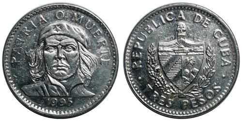 Küba 1995 Yılı 3 Peso ÇİL