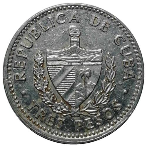 Küba 1992 Yılı 3 Peso ÇİL (-)