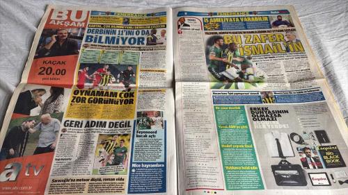 FOTOMAÇ -FUTBOL GAZETESİ -TURKISH NEWSPAPER - DOĞUM GÜNÜ HEDİYESİ  - TAM TAKIM EKSİKSİZ GAZETE - 7 EKİM  - 2014 -AZİZ YILDIRIM'IN BEŞİKTAŞLI AVUKATI GALATASARAY'A YÖNETİCİ OLACAK - HALİLHODZIC: YENİLGİ BENİ HASTA EDİYOR - ONUR'A ÇİNLİ DOKTOR - AMAN SAĞLAM DÖNÜN ÇOCUKLAR - G.SARAY DERSİ BUGÜN BAŞLIYOR - DERBİNİN 11'İNİ O DA BİLMİYOR - YA MEİRELES YA DİEGO - BU ZAFER İSMAİL'İN - SAMANDIRA'DA AZ GÖRÜNECEK - OYNAMAM ÇOK ZOR GÖRÜNÜYOR - GERİ ADIM DEĞİL - SARACOĞLU'NA METEOR - FEYENOORD KUCAK AÇTI - NİCE BAYRAMLARA - UTANCIN ZIRVESI - BİR ÇINAR DEVRİLDİ - HÜCUMDAN TAVİZ - ZAMAN - HOCAM BANA 'İŞİNİ YAPMIYORSUN' DEMEDİ - YANAL, ABD'YE GİTTİ - BİZ NE HAİNİZ NE KAHRAMAN - ERKEK DÜNYASININ OLMAZSA OLMAZI ESQUIRE - HEDEF ÇEYREK FİNAL -CEM ALTIPARMAK - MERT AYDIN - BARIŞ ERTÜL - BARIŞ DİNÇARSLAN - ALİ ERİM - ULAŞ UZUNÖNER - BRICCİ - ORHUN GENCER - EMENİKE - ISMAİL KARTAL - WEBO - AZİZ YILDIRIM - LAVEZZİ - İBRAHİMOVİÇ - CAVANİ - LUCAS MOURA - SOSA - MUSTAFA PEKTEMEK - DUYGUN YARSUVAT - İLKAN KOYUNCU