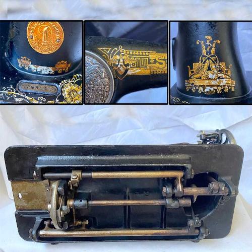 1924 İskoçya Singer 15K Sfenks Dikiş Makinesi