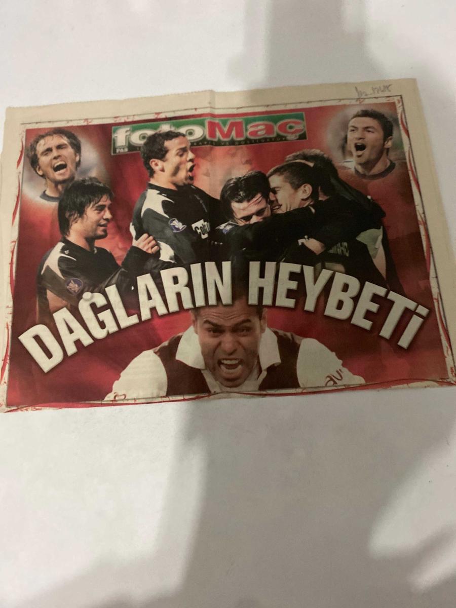 FOTOMAÇ GAZETESİ - DOĞUM GÜNÜ HEDİYESİ (TURKISH NEWSPAPPER) - 5 MAYIS 2007 -Sergen Yalçın - Hatipoğlu - Suat Kaya - Metin